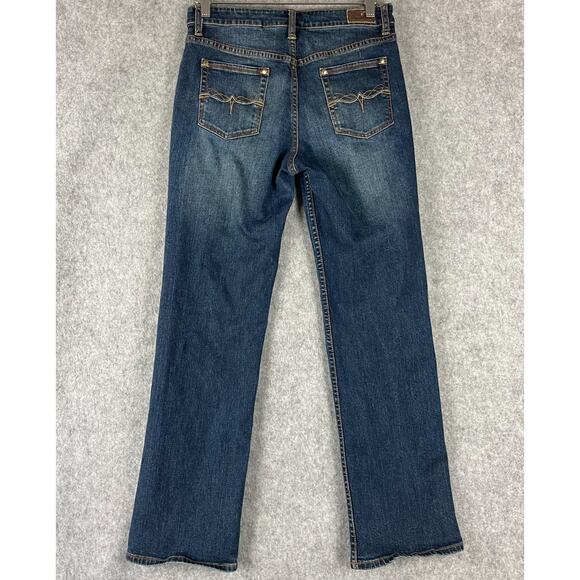 Lawman Jean Womens 9/10 Dark Wash Stretch Bootcut Mid Rise Western Cowgirl Rodeo - Picture 7 of 15